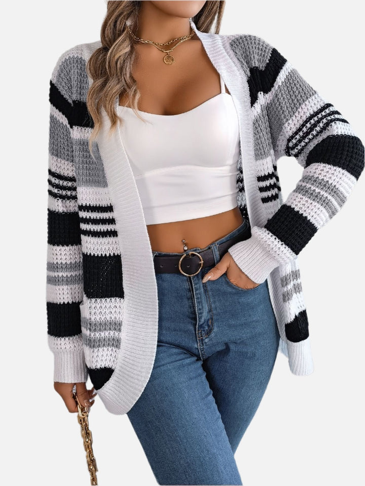 Pernille | Stribet Strikket Cardigan